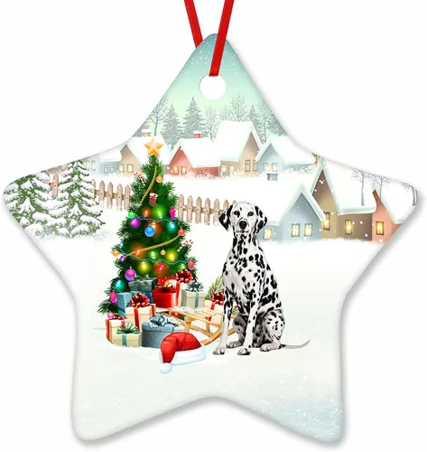 Vista 36 de Prezzy Airedale Terrier - Adorno para decoración de árbol de Navidad, regalos lindos para amantes de los perros, para familiares y amigos, nuevo