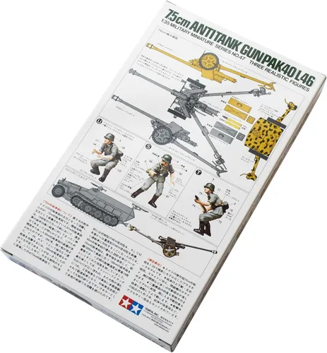 Vista 4 de Tamiya Models Kit modelo alemán 2.953 in Pak 40/L46 ATG
