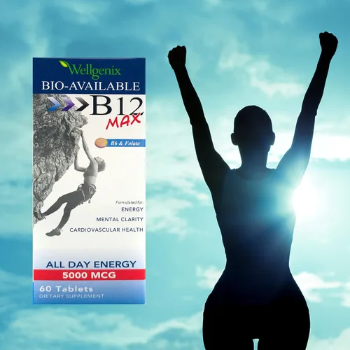 Vista 3 de Wellgenix Vitamina de folato sublingual B12 B6 biodisponible formulada para alta absorción, suplemento multivitamínico nutricional (60 unidades) 1