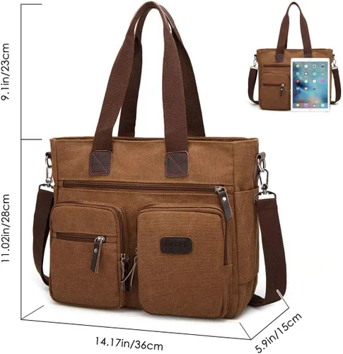 Vista 3 de ToLFE Bolso de Mano con Asa Superior para Mujer, Bolso de Hombro, Bolso Mensajero, Bolso Tote, Cartera, Bolso Cruzado, Bolsa de Viaje para Trabajo