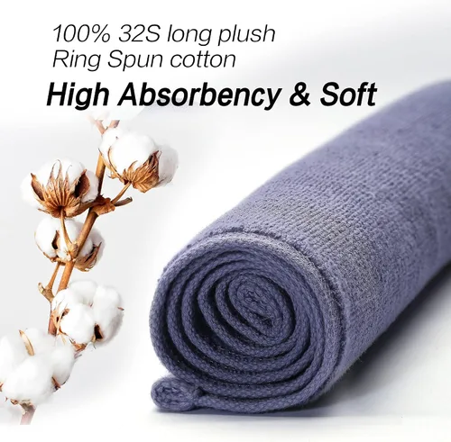 Vista 3 de PERFEHAIR Toallas de mano de salón (paquete de 2, 16 x 27 pulgadas), toallas de peluquería 100% algodón para peluquería, secado de pelo, spa