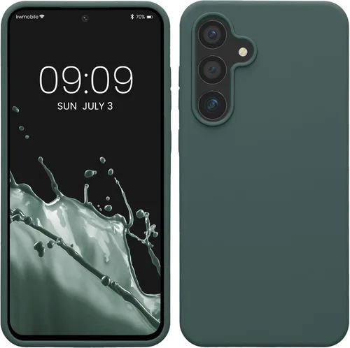 Vista 333 de kwmobile Funda compatible con Samsung Galaxy S9 - Funda de silicona TPU con acabado suave - Blue Reef