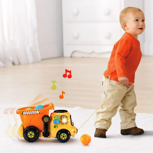 Vista 7 de VTech – Camión de basura de juguete – exclusivo en línea Naranja