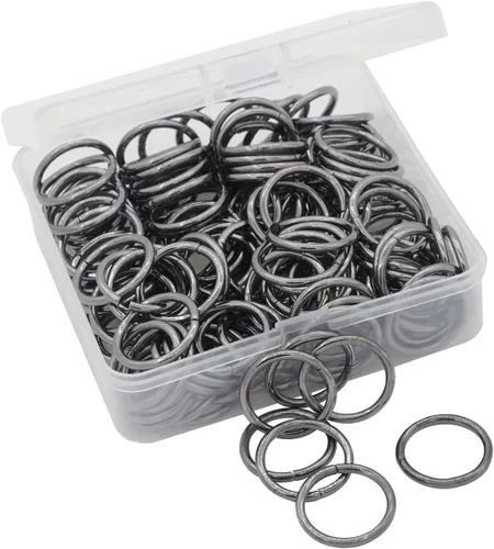 Vista 10 de 100 anillos de salto abiertos de 0.71 pulgadas, conectores de joyería de bronce para hallazgos de joyería, suministros de fabricación, pulseras