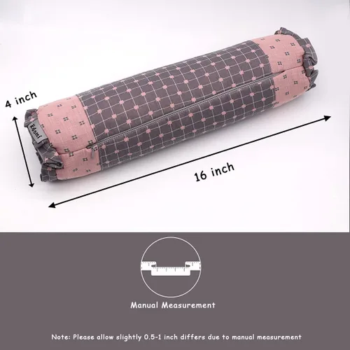 Vista 3 de Almohada cervical de cuello redondo de trigo sarraceno, soporte cervical para personas que duermen de lado y espalda con funda extraíble lavable
