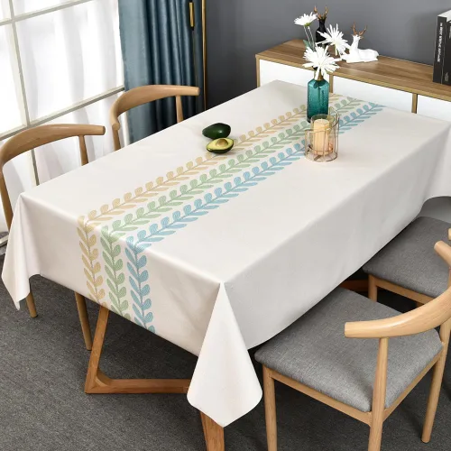 Vista 13 de TruDelve Mantel de Vinilo con Respaldo de Franela Mantel de Mesa de Plástico Blanco Cuadrado Manteles de Mesa para Fiestas Impermeables Cubierta