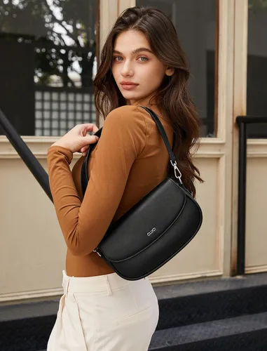 Vista 2 de CLUCI Monederos para mujer, bolso de hombro pequeño, lindo embrague de diseñador, bolsos de cuero cruzados, bolso Hobo