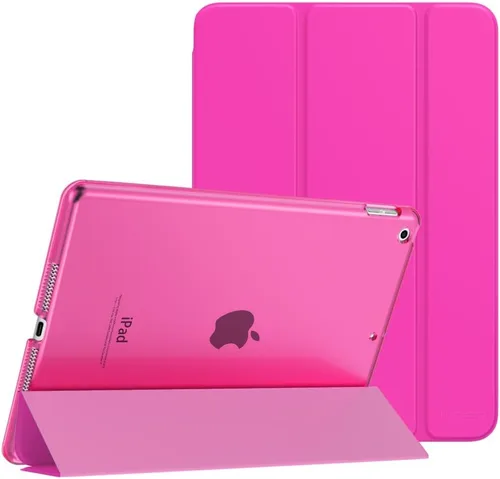 Vista 41 de MoKo - Funda compatible con iPad 2019, fina, ligera, inteligente, carcasa, cubierta de soporte con protector trasero traslúcido esmerilado 1-Oro Rosa
