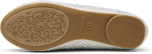 Vista 4 de DREAM PAIRS Sole-Shine - Zapatos planos de ballet con diamantes de imitación para mujer