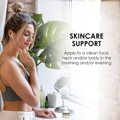 Vista 3 de MASON NATURAL Crema de belleza de aceite de coco, hidratante hidratante con colágeno para una piel suave y firme, 2 onzas