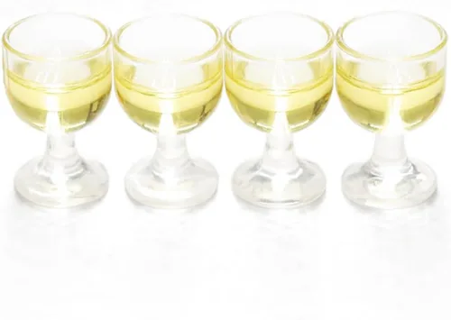 Vista 11 de Odoria Copas de vino vacías en miniatura 1/12, 4 piezas, accesorios de decoración para casa de muñecas, B