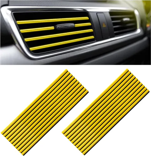 Vista 7 de Kewucn 20 PCS Tiras Decorativas para Rejillas de Aire Acondicionado de Coche, Impermeables y Flexibles para Decoración de Rejillas de Aire de Coche