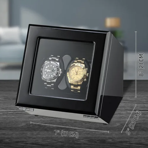 Vista 7 de TIMECUBE Enrollador de reloj doble con luz LED, 15 modos de bobinado y opción automática de parada de motor