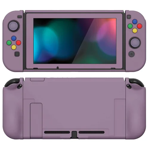 Vista 8 de PlayVital AlterGrips Ergonomic Grips Cover for Nintendo Switch, [2 Design] Interchangeable Comfort Dockable Protective Case with Screen Protector &