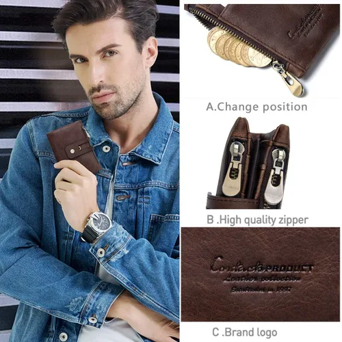 Vista 7 de Cartera para hombre, Café (Coffee1), Classic