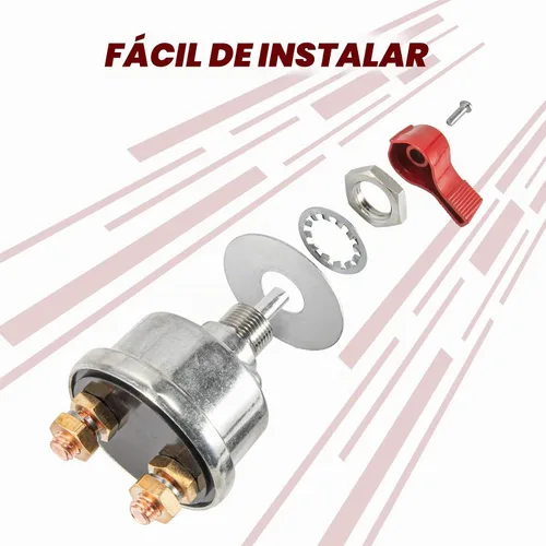 Vista 4 de KACOLA Interruptor de desconexión de batería de alta corriente 300A, interruptor maestro de corte de energía de batería 12-24V, aislador