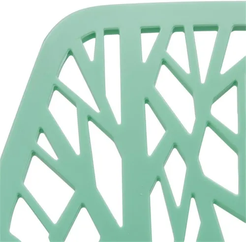 Vista 7 de LeisureMod Silla de comedor moderna de menta con patas cromadas