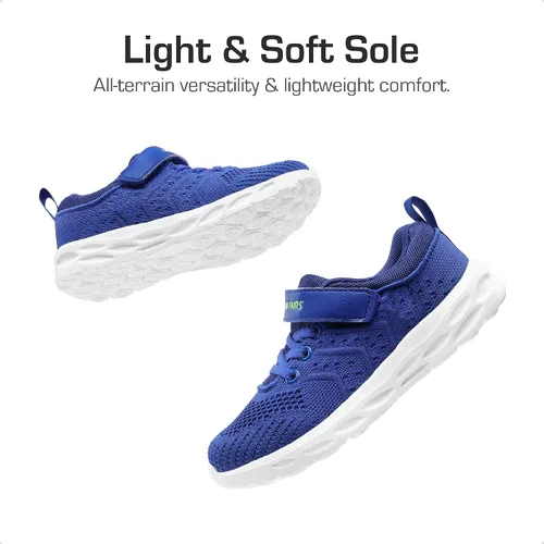 Vista 4 de DREAM PAIRS Zapatos deportivos para niños y niñas, tenis EZ-Ons GoGetters para correr, atléticos, para niños pequeños y grandes