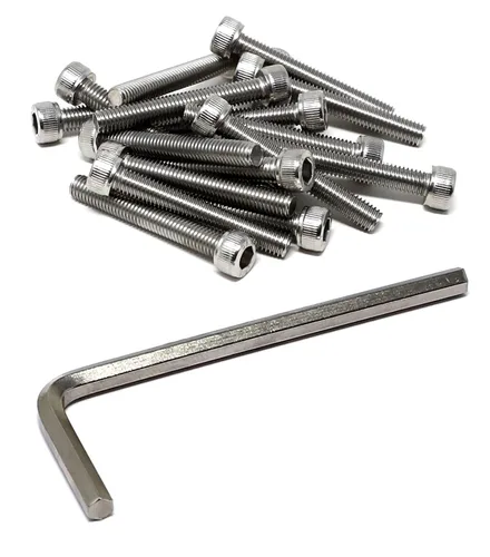 Vista 42 de iexcell Kit de tornillos de cabeza hexagonal de acero inoxidable 304, 100 unidades M2 x 0.157 in, paso de rosca de 0.016 in
