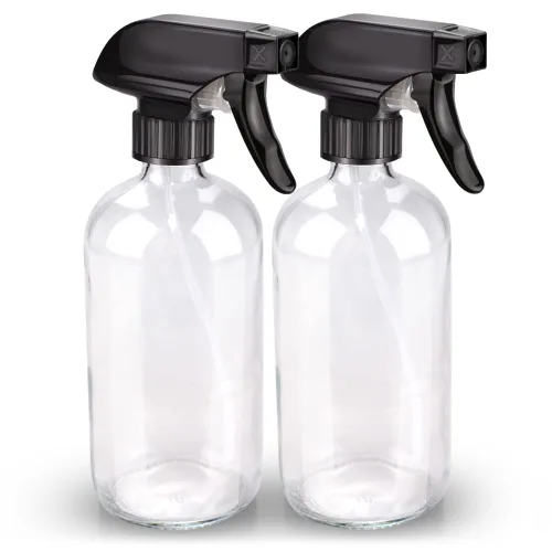 Vista 11 de Bontip Botella pulverizadora de vidrio de 16 onzas para limpieza, plantas Ámbar