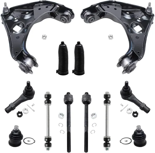 Vista 119 de Detroit Axle - Kit de extremo de 12 piezas para Ford Explorer Mercury Mountaineer 1998-2001 1999 2000, 2 brazos de control delanteros superiores