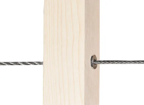 Vista 4 de Fundas protectoras para barandilla de cable de alambre de 1/8 pulgadas, postes de madera, barandilla de bricolaje, acero inoxidable T316 grado