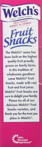 Vista 4 de Welch's Fruit Snacks 22 bolsas - Ponche de frutas y bayas y cerezas 0.9 oz