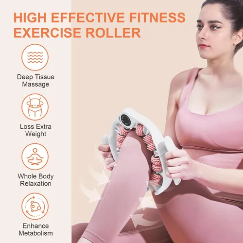 Vista 8 de KESHWELL Rodillo de masaje, herramienta de masaje para celulitis, removedor de celulitis para piernas, rodillo muscular de espuma para relajación