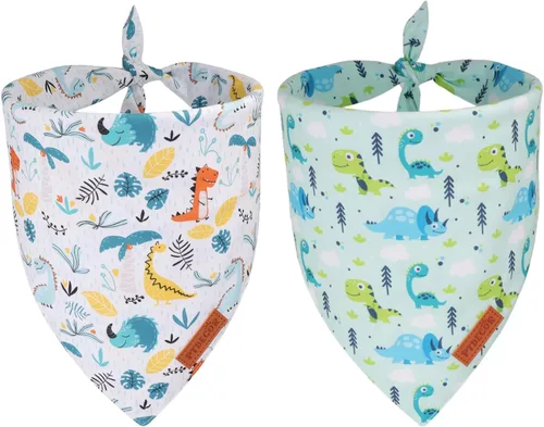 Vista 22 de PTDECOR Bandana de Halloween para perro, bufanda festiva reversible para mascotas, varios tamaños, bandanas triangulares de Halloween para cachorros