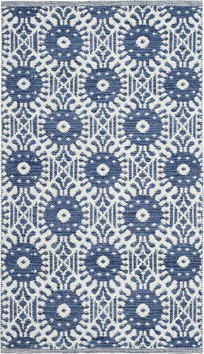 Vista 7 de Safavieh Colección Montauk - Alfombra decorativa de 2 pies 3 pulgadas x 3 pies 9 pulgadas, color negro y marfil, algodón hecho a mano, ideal