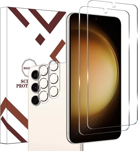 Vista 10 de BIGFACE Protector de pantalla de vidrio templado con privacidad para Galaxy S23 + protector de lente de cámara [2 + 2 unidades] [antiarañazos]