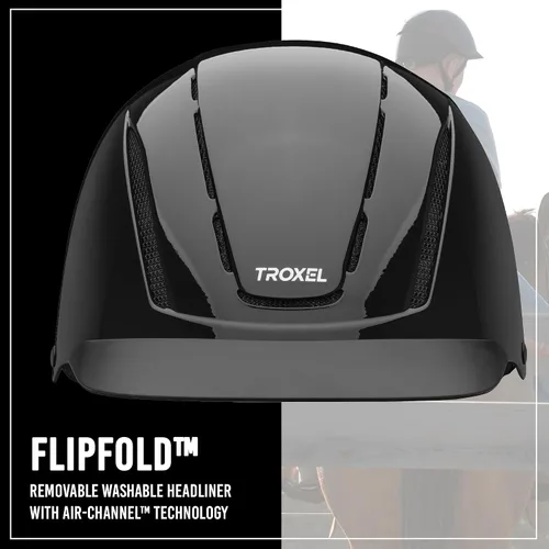 Vista 3 de Troxel Spirit Duratec Casco de equitación de cobertura completa, diseño ajustable de perfil bajo, equipo de equitación de seguridad