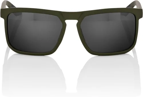 Vista 2 de 100% Renshaw - Gafas de sol de estilo cuadrado, duraderas, ligeras, de rendimiento activo, de goma, agarre lateral, protector de deslumbramiento