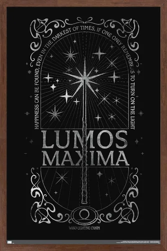 Vista 18 de Trends International The Wizarding World: Harry Potter - Póster de pared Lumos Maxima, 34 pulgadas de largo x 22.4 pulgadas, versión enmarcada