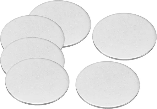 Vista 12 de PATIKIL Disco de acero redondo de metal estampado en blanco Etiquetas de disco de círculo redondo Placa de disco Círculo Metal Strike Plate DIY