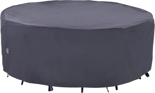 Vista 14 de F&J Outdoors Fundas para muebles de patio, impermeables, resistentes a los rayos UV, tela antidesgarros, cubierta para mesa de exterior, cubierta