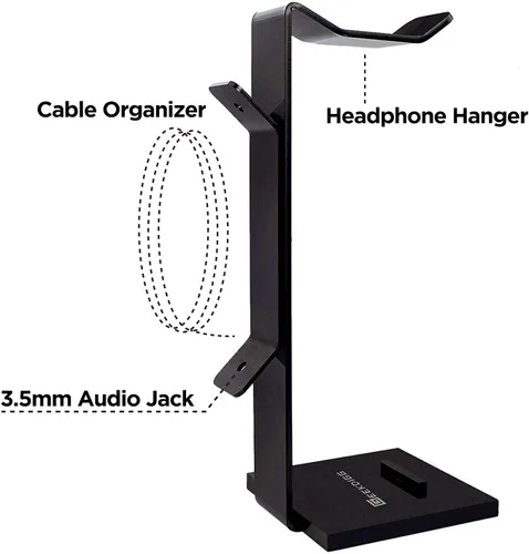 Vista 3 de Soporte de audífonos de acrílico GeekDigg Negro