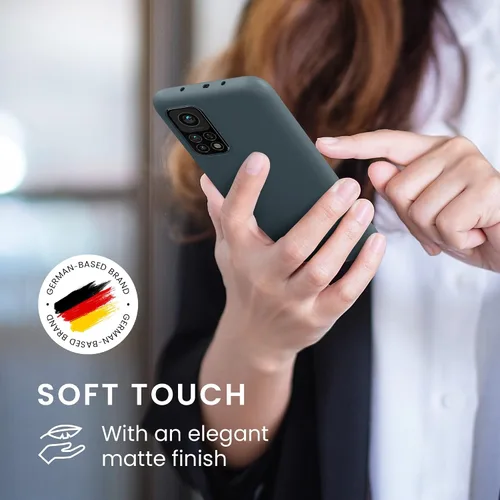 Vista 4 de kwmobile Funda compatible con Xiaomi Mi 10T/Mi 10T Pro - Funda protectora de silicona TPU suave y delgada - Pizarra oscura