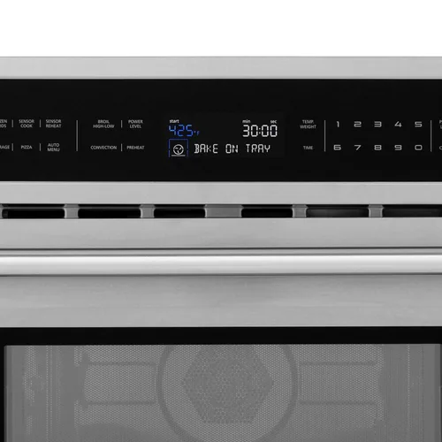 Vista 8 de ZLINE Horno microondas de convección integrado de acero inoxidable de 30 pulgadas de ancho, 1.6 pies cúbicos con velocidad y sensor de cocción
