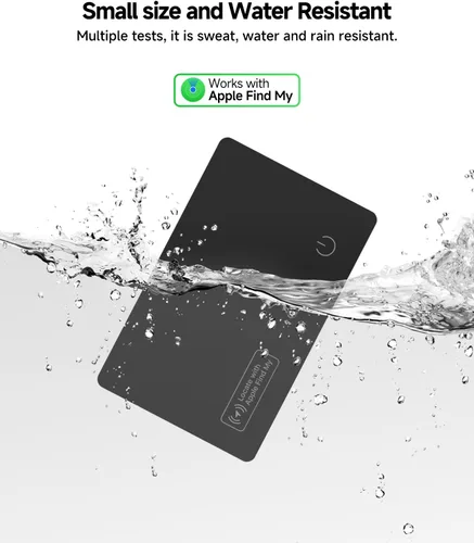 Vista 6 de Paquete de 4 tarjetas Air Tag Tracker 2026, ultra delgada, 0.07 pulgadas, impermeable IP68, funciona con Find My (iOS), para carteras, llaves 4