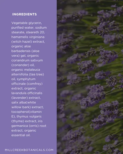 Vista 3 de Mill Creek Desodorante Cool Lavender (natural y orgánico) - 2.5oz.