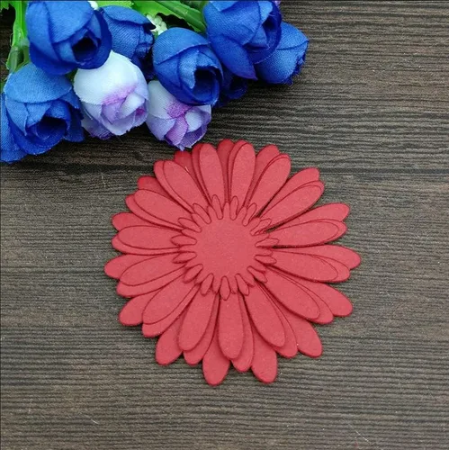 Vista 5 de Juego de 5 troqueles de metal de flores 3D, plantillas de manualidades para manualidades, tarjetas de papel, plantillas de corte para manualidades
