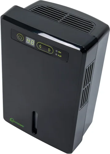 Vista 2 de LOCKDOWN Deshumidificador automático con funcionamiento silencioso, manguera de drenaje y controles de autonomitorización para control de humedad