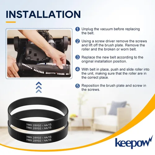 Vista 4 de KEEPOW Correas de repuesto para aspiradora vertical Bissell PowerSwift/Aeroswift/Powertrak compatible con los modelos 1808, 18082, 25982, 2598