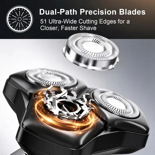 Vista 4 de Maquinilla de afeitar eléctrica para hombres: afeitadoras eléctricas 3 en 1 Titanium black