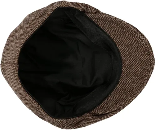 Vista 2 de FALETO Sombrero plano de Ivy Gatsby Newsboy para hombre, invierno, primavera, otoño, conducción, taxista, gorra de caza