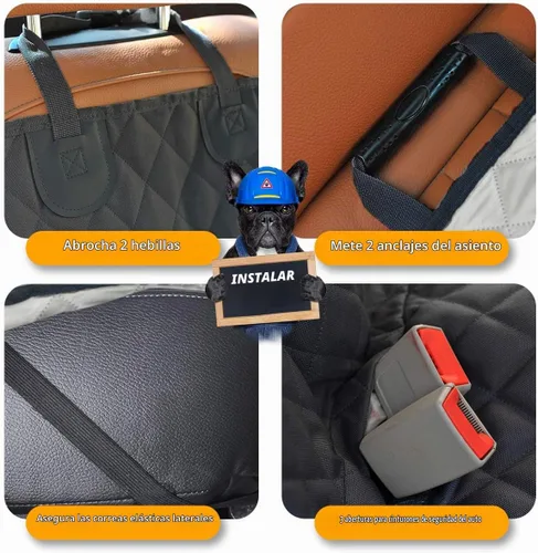 Vista 4 de Honest - Fundas de asiento de coche para perro, funda de asiento de perro con solapa lateral para automóviles, camiones y SUV, funda impermeable