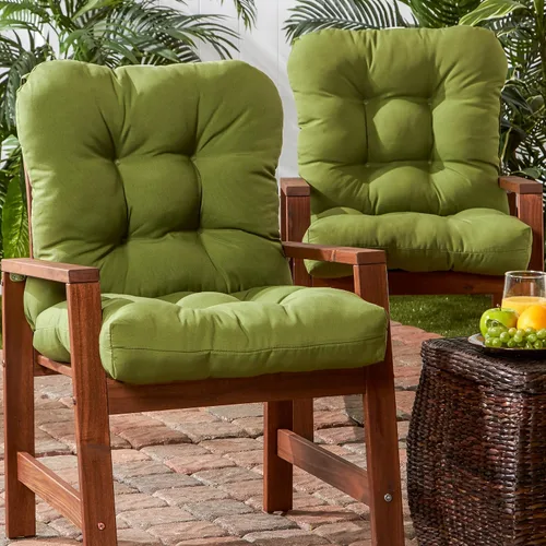 Vista 10 de Greendale Home Fashions Juego de 2 cojines de asiento y respaldo para exteriores, diseño Adobe Stripe 2
