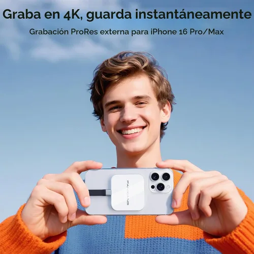 Vista 6 de SSD externo magnético de 500 GB, 2000 MB/s Tipo-C USB 3.2 Gen 2x2 SSD portátil, disco duro externo ultradelgado, grabación y almacenamiento 4K