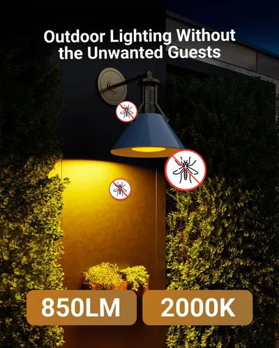 Vista 2 de Sunco Bombillas LED Amarillas Anti-Insectos para Exteriores PAR30 Luz Anti-Insectos para Porche, Patio Trasero, Exterior, 11W=75W, Resplandor Ámbar